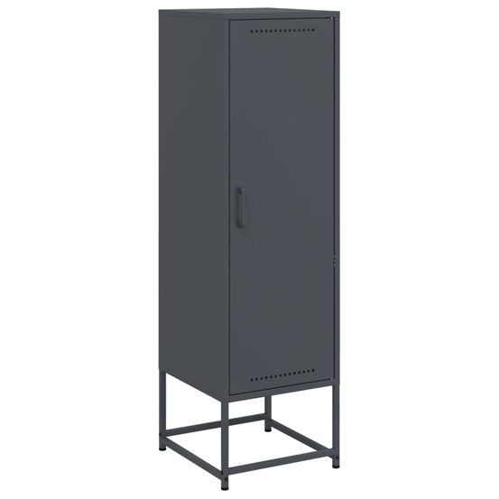 Buffet bahut commode armoire meuble de rangement organisateur cuisine salle de séjour salon haut 36 x 39 x 123 cm acier anthr