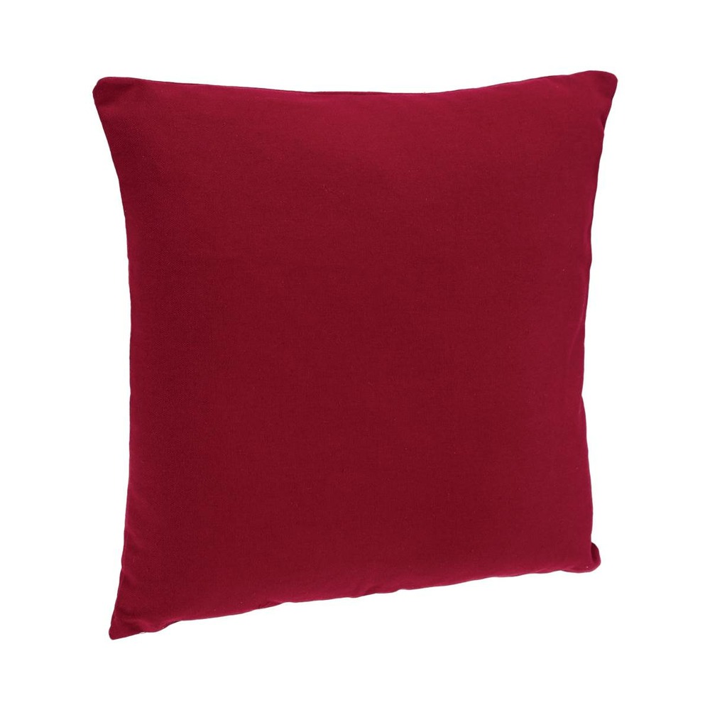 Coussin déhoussable coton - rouge - 38x38 cm