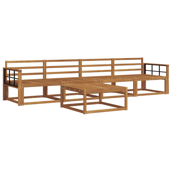 Ensemble de canapés d'extérieur 5 pcs naturel