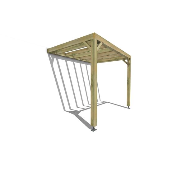 Pergola bois • 3m x 2m • adossée • sens profondeur • livraison comprise