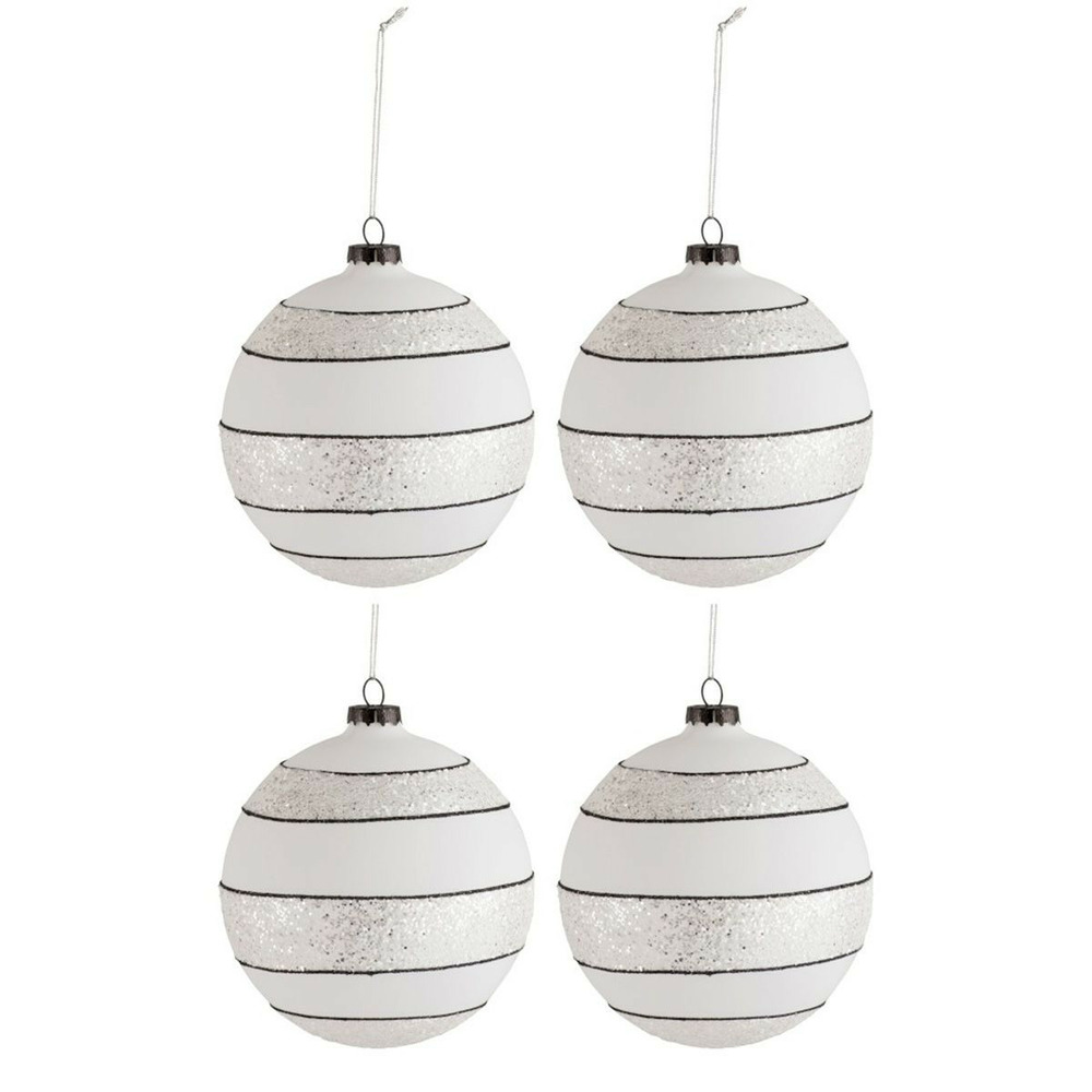 Lot de 4 boules de noël 