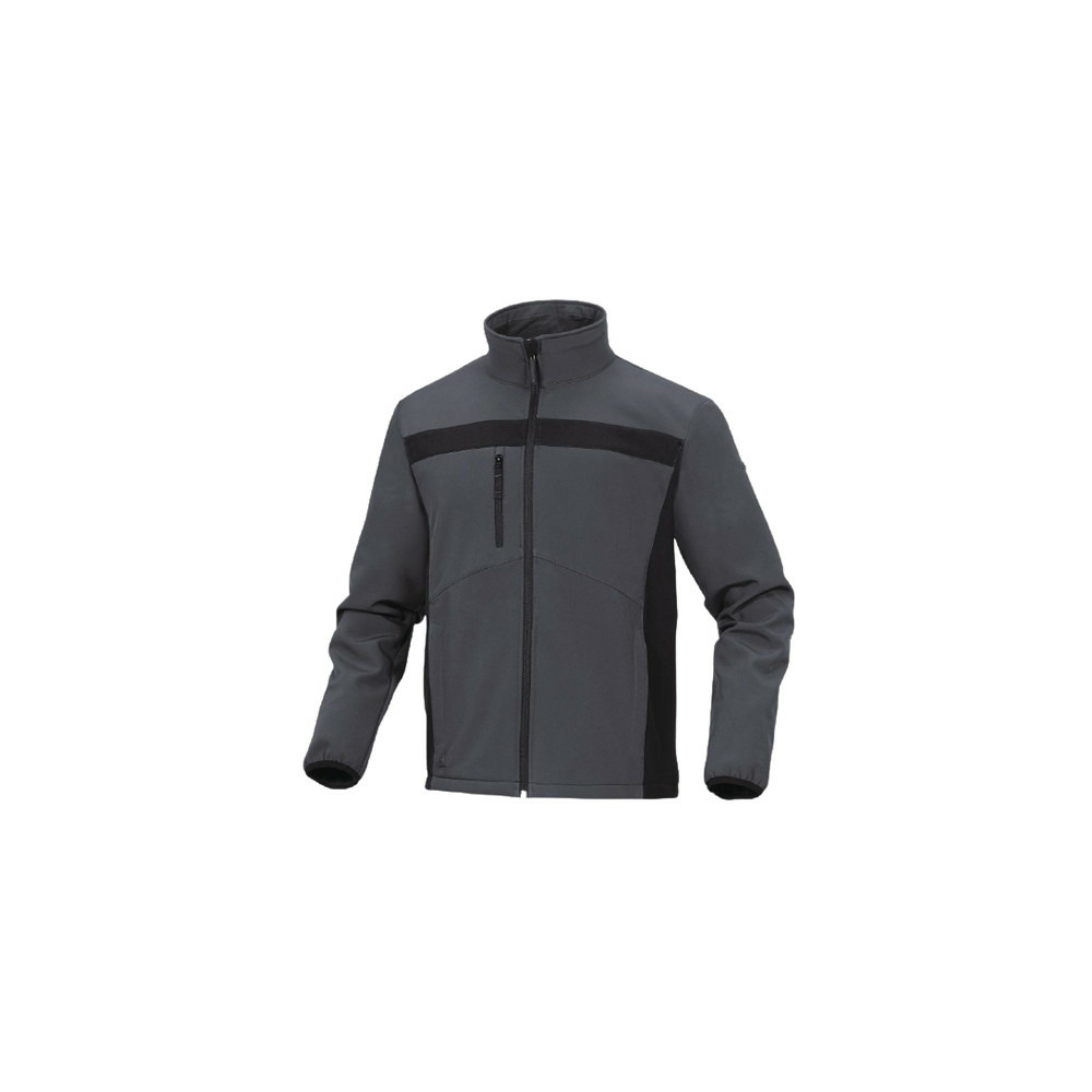 Veste sofshell gris noir tm delta plus lule2grtm