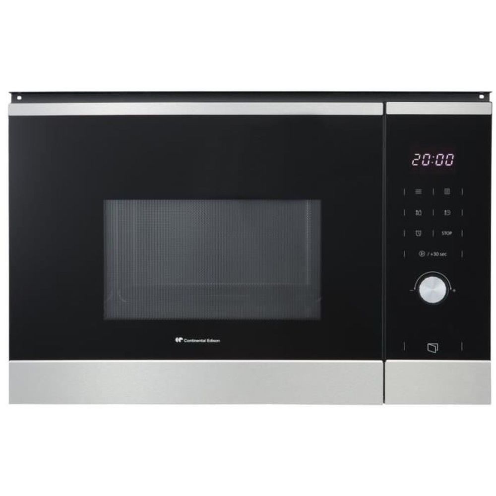 Micro ondes encastrable 25 l inox noir 59,5 x hauteur 39 x 40 cm