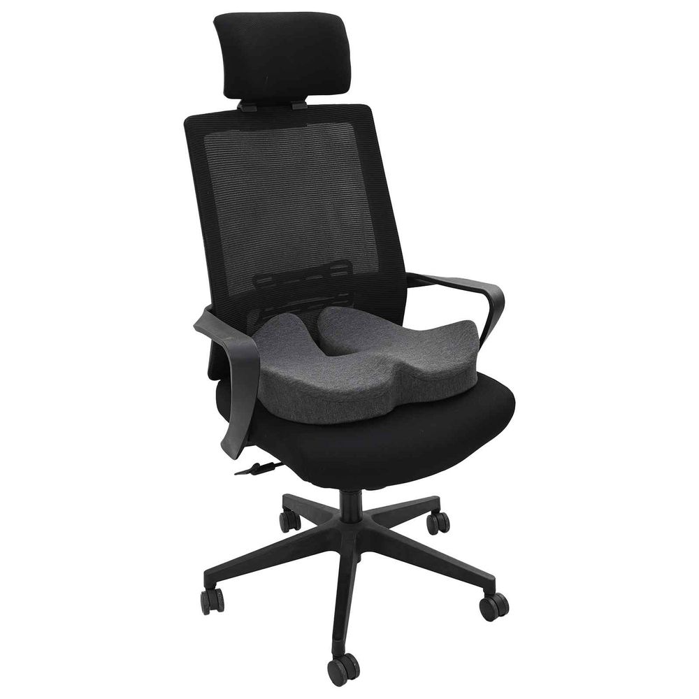 Coussin d’assise mousse à mémoire de forme gris foncé