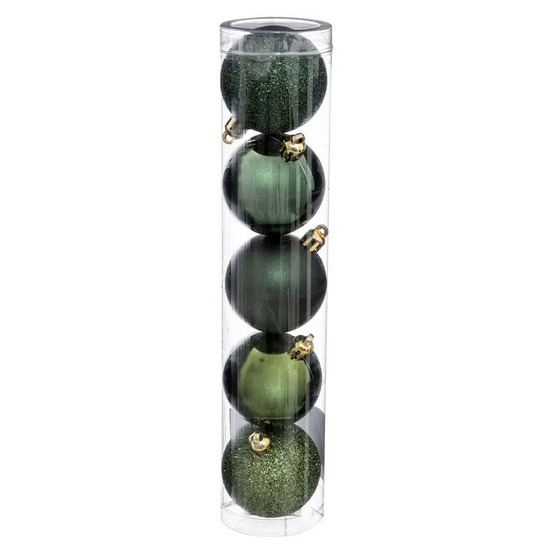 Lot de 5 boules de noël