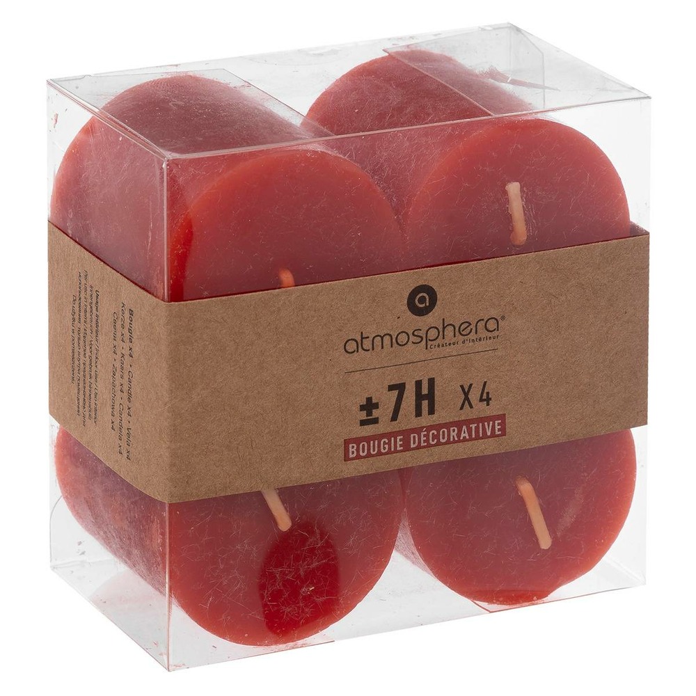 Bougie rustique - rouge - 60g