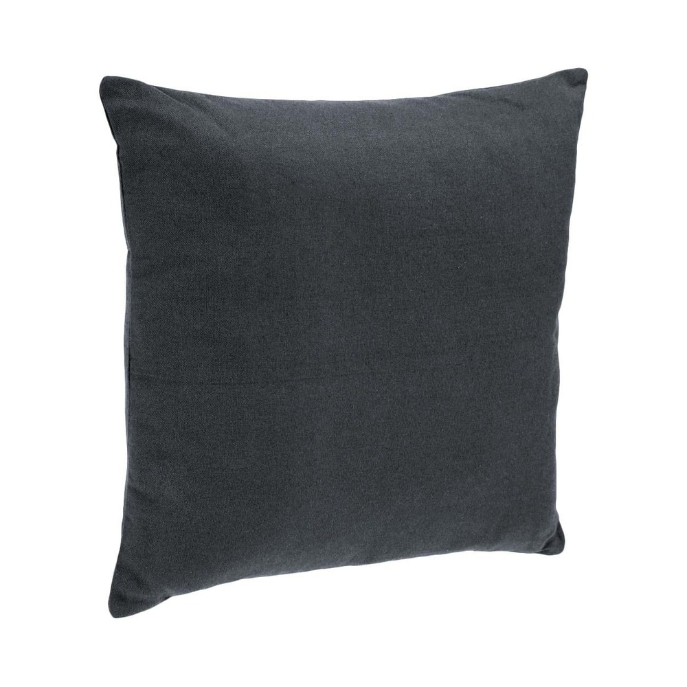 Coussin déhoussable coton - gris foncé - 38x38 cm