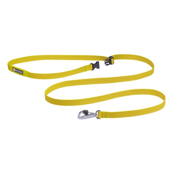 Laisse flagline™ est une laisse mains libres rapide, légère et polyvalente. Couleur: lichen green (jaune), taille unique