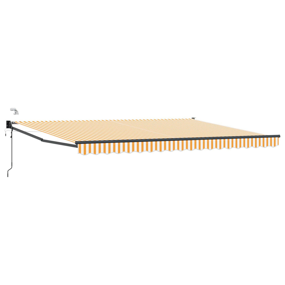 Auvent rétractable électrique jaune et blanc 4 × 3 m