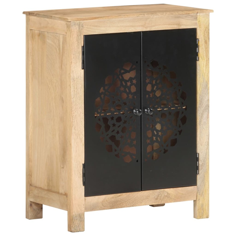 Buffet bahut commode armoire meuble de rangement organisateur cuisine salle de séjour salon 60 x 35 x 75 cm bois de manguier