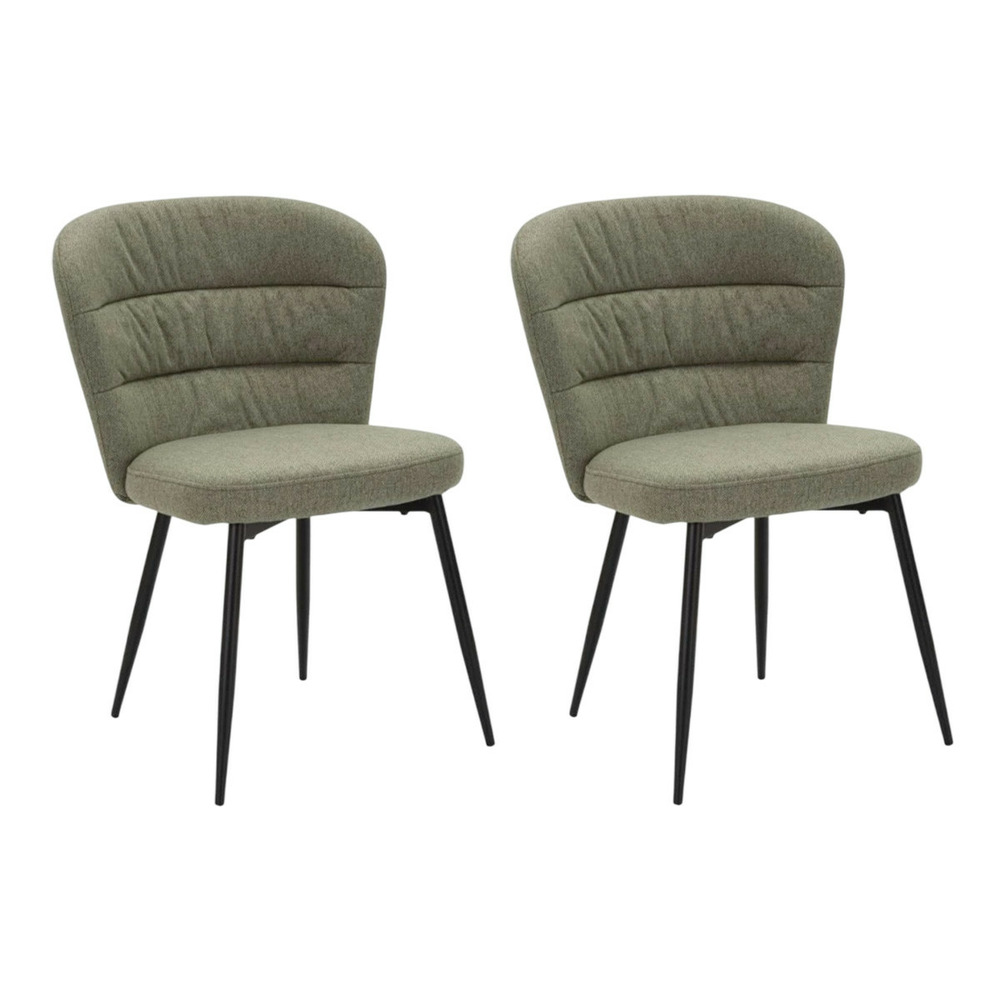 Lot de 2 chaises en tissu 