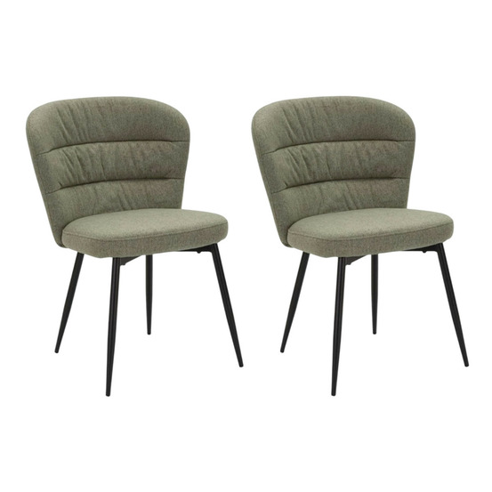Lot de 2 chaises en tissu