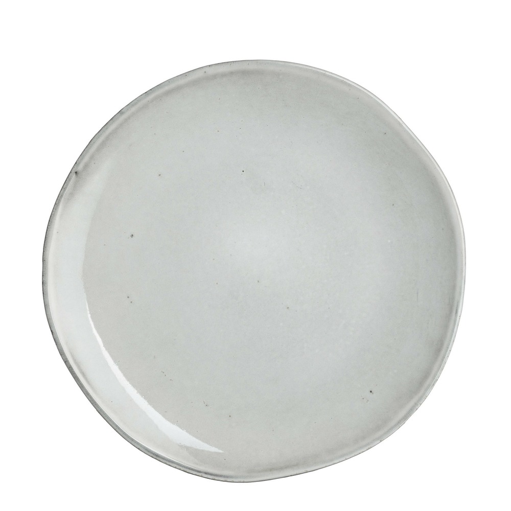 Mica decorations - assiette de diner en céramique grise d26,5