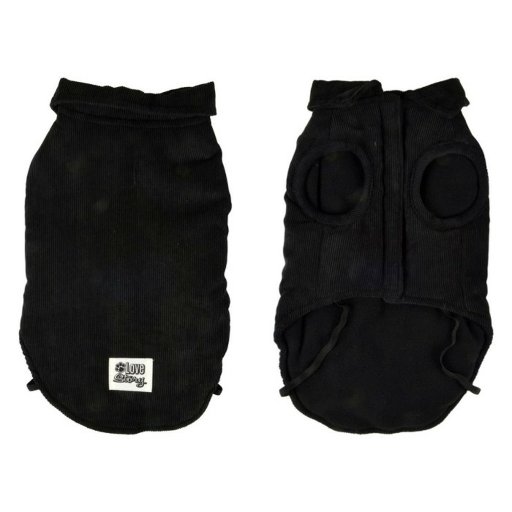 Manteau pour chien velours côtelé 40cm noir
