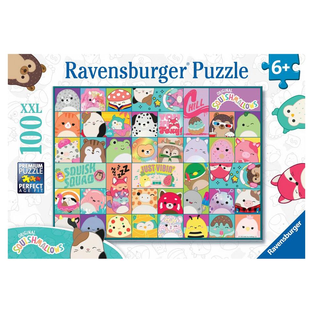 Puzzle 100 p xxl - squishmallows colores
