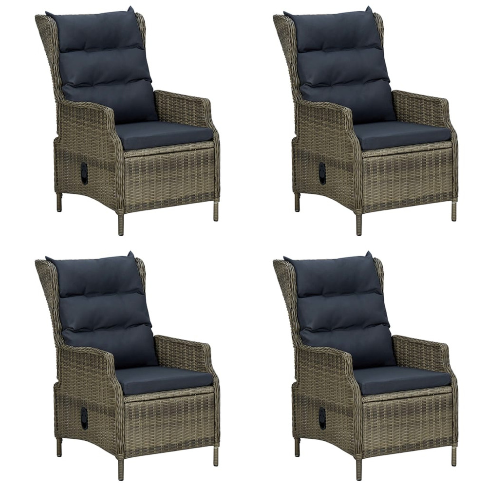 Ensemble à manger de jardin 5 pcs marron