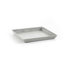 Soucoupe square 40 blanc gris - 35,5 x 35,5 x h. 3,5 cm