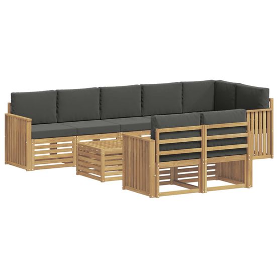 Ensemble de canapés d'extérieur 9 pc blanc et anthracite