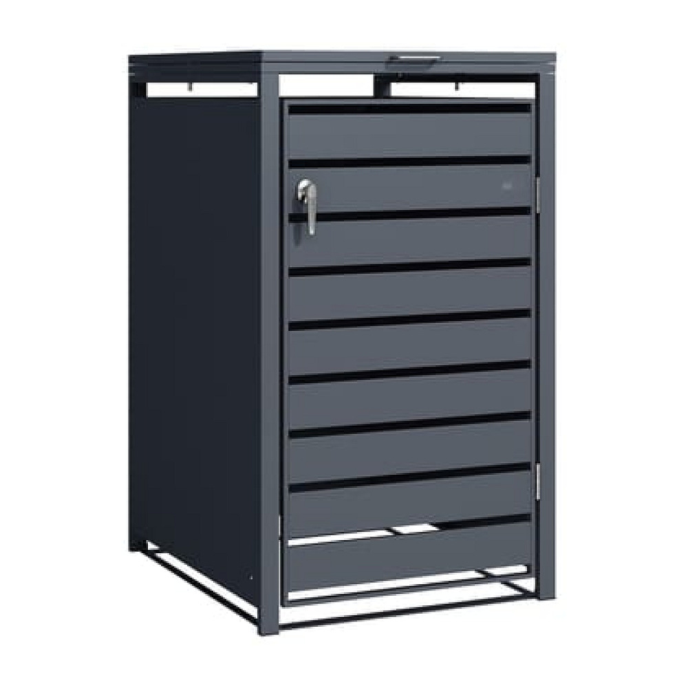 Cache poubelle métal lucas anthracite 1x240l