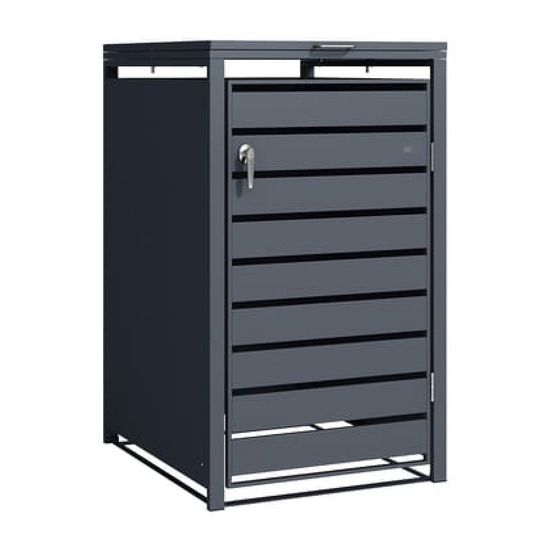 Cache poubelle métal lucas anthracite 1x240l