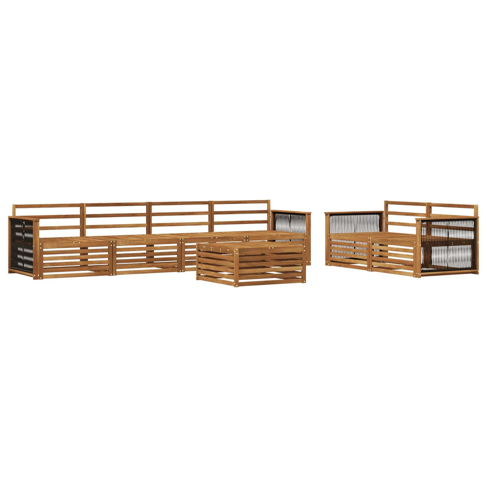 Ensemble de canapés d'extérieur 7 pcs naturel