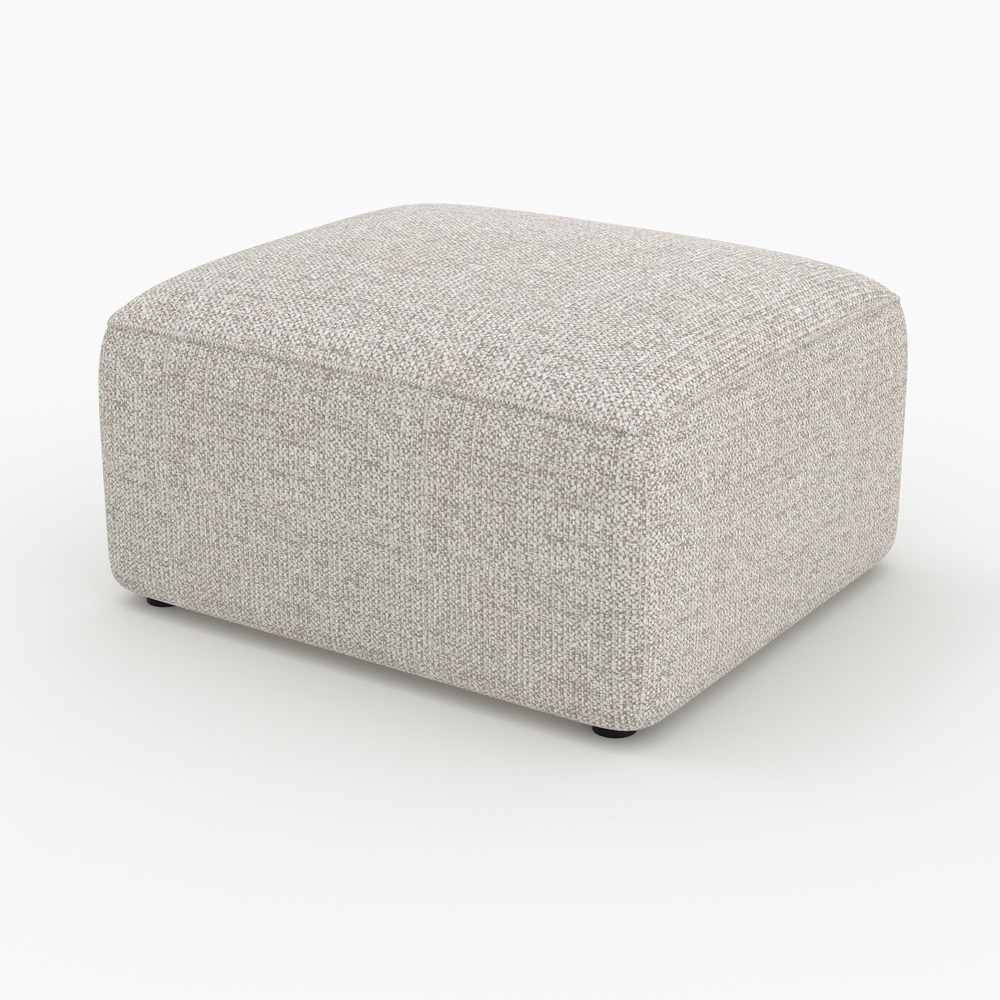 Hestia-pouf rectangulaire pour canapé modulable en tissu beige