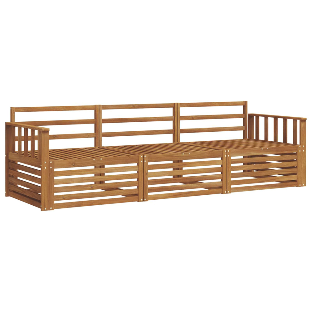 Ensemble de canapés d'extérieur 3 pcs naturel