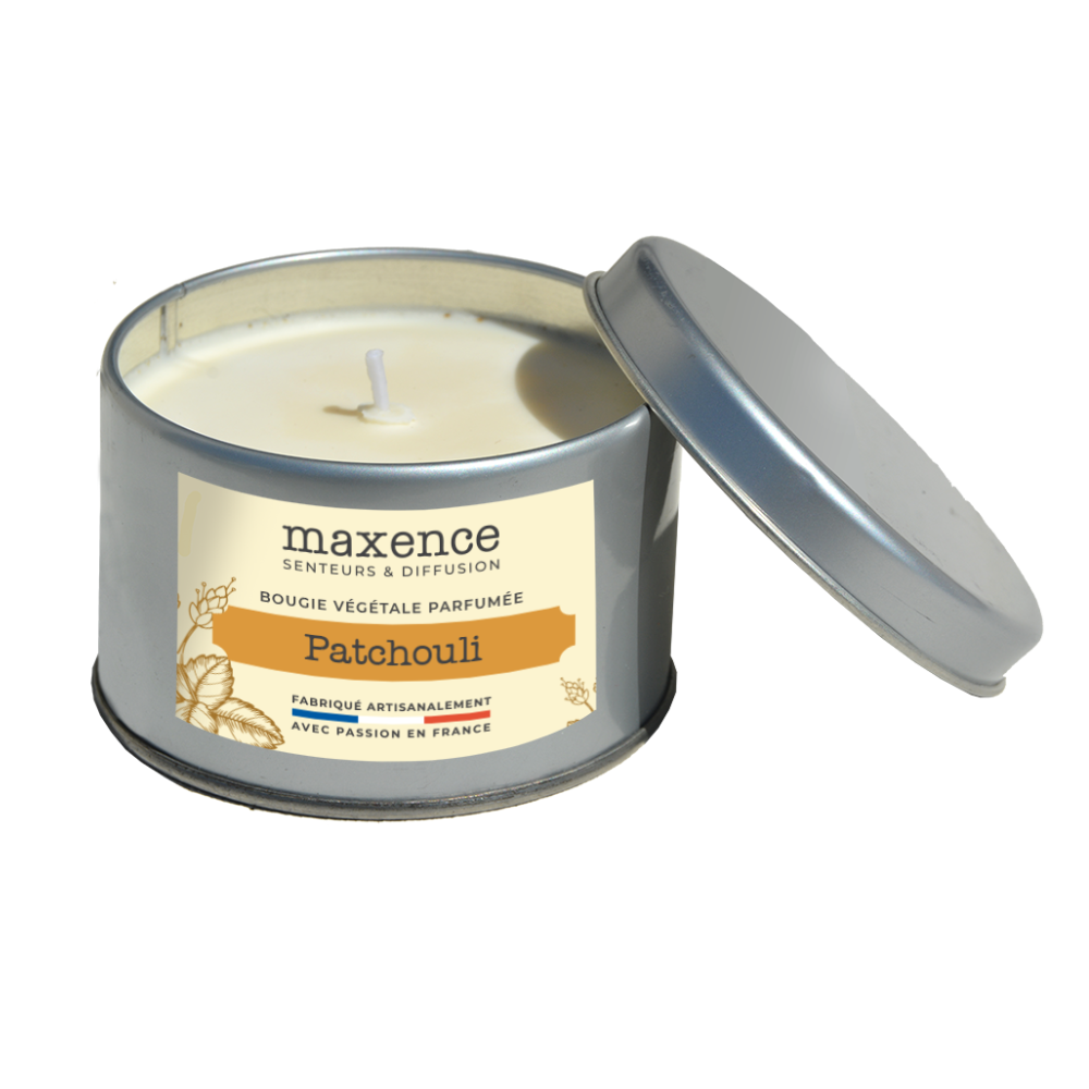 Bougie parfumée cire végétale de soja - patchouli - 190g