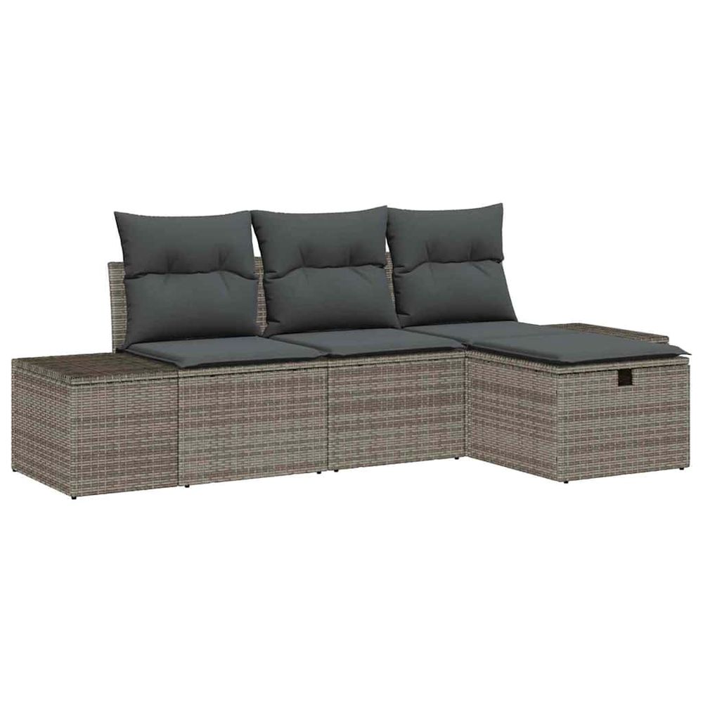 Ensemble de canapé de jardin 4 pc polyrotin