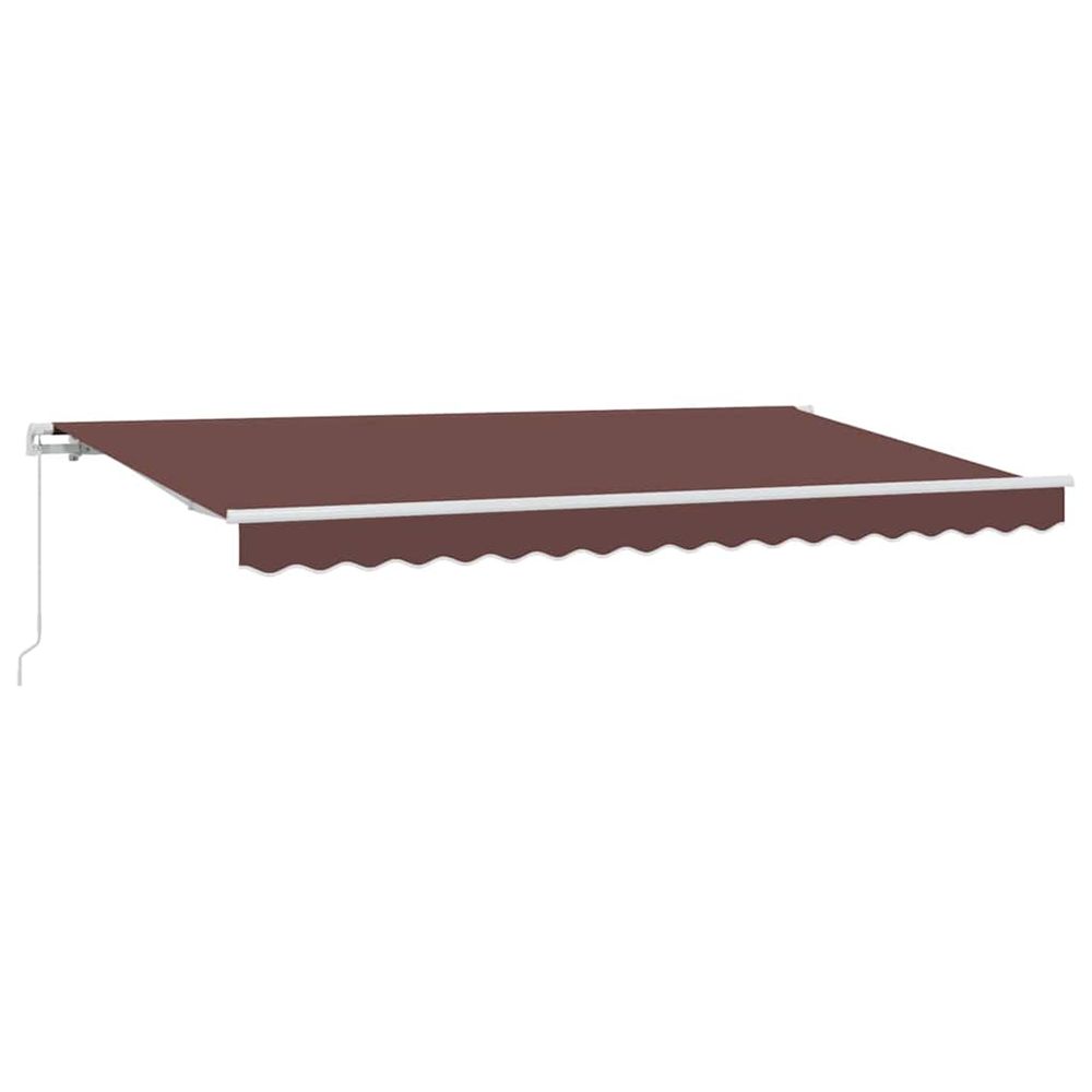 Auvent rétractable marron 400 x 200 cm tissu