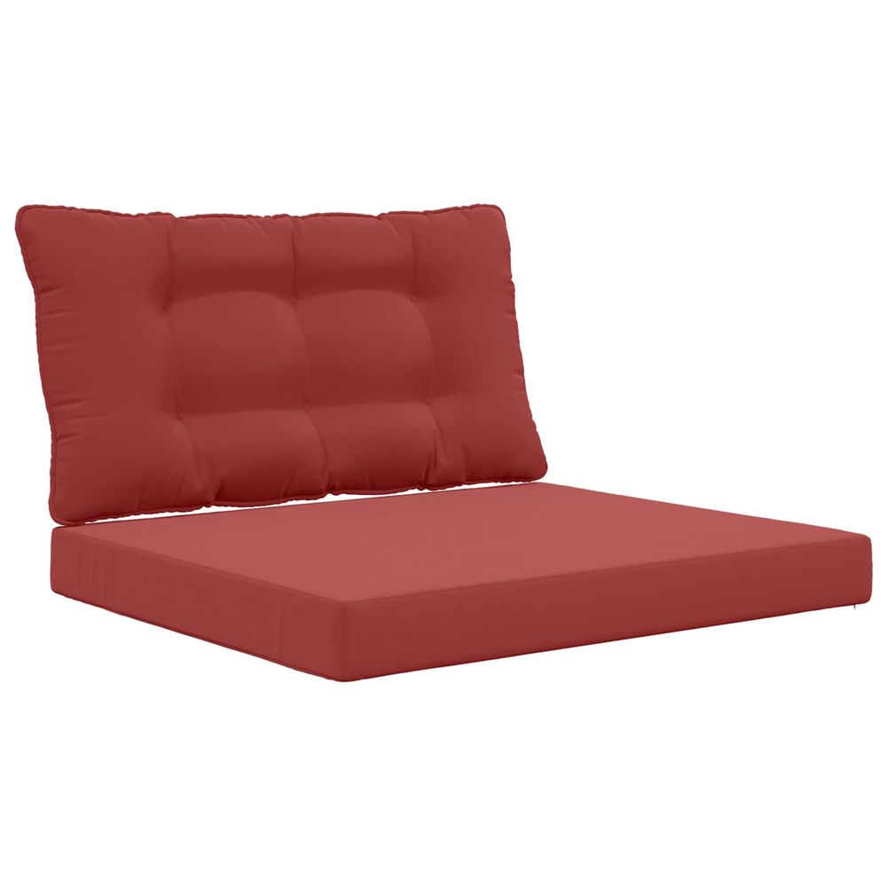 Coussin de canapé d'extérieur polyester bordeaux 80 x 68,5 cm