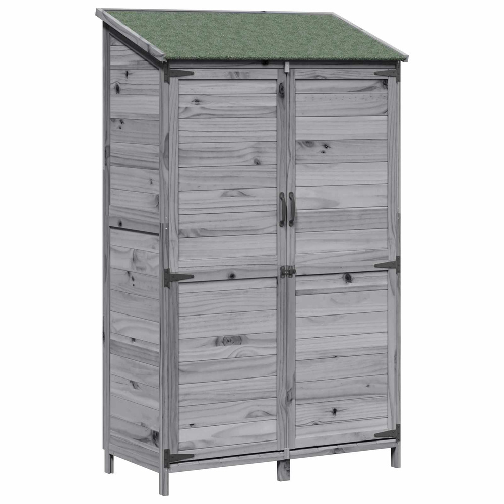 Abri de jardin gris 106,5 x 56 x 176 cm bois d'ingénierie