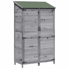 Abri de jardin gris 106,5 x 56 x 176 cm bois d'ingénierie