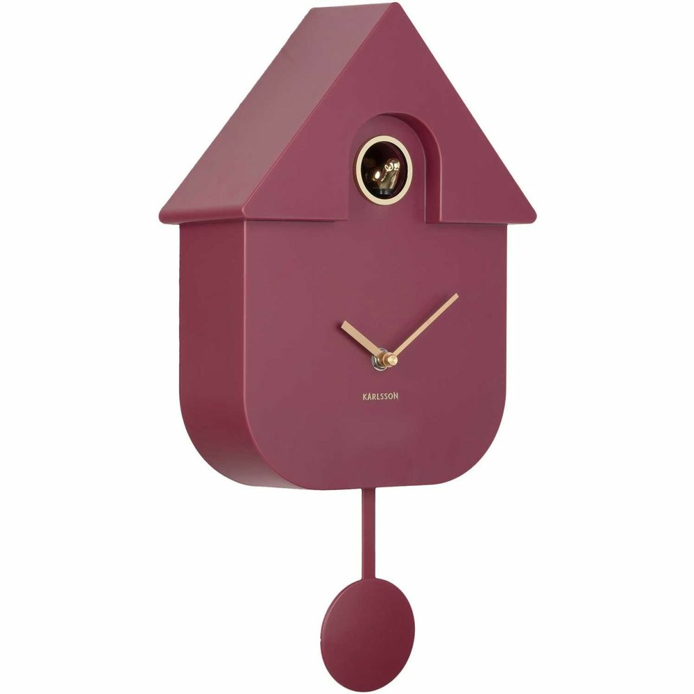 Horloge murale en abs modern cuckoo oro mauve