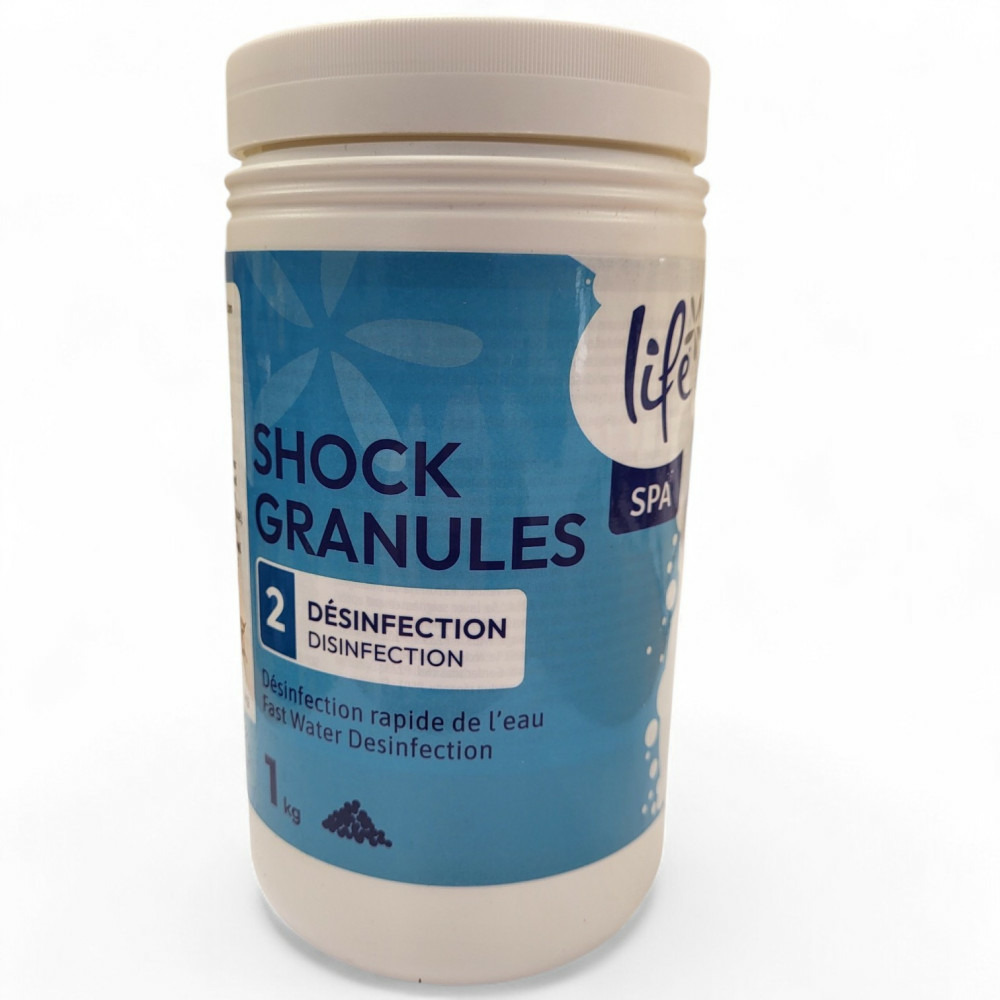 Chlore stabilisé en granulés - dissolution rapide 1kg