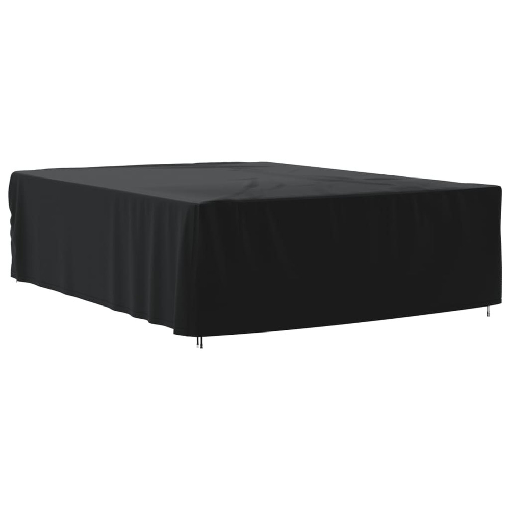Housse de salon de jardin noir 350x260x90 cm oxford 420d