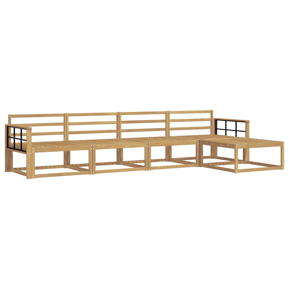 Ensemble de canapés d'extérieur 5 pcs blanc 329 x 162,5 x 73 cm