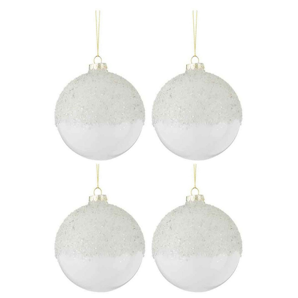 Lot de 4 boules de noël 