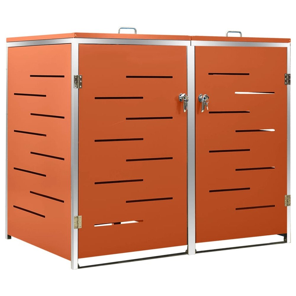 Abri pour deux poubelles 138x77,5x112,5 cm inox