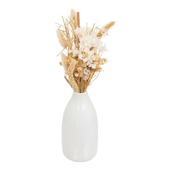 Composition fleurs séchées h25cm avec vase