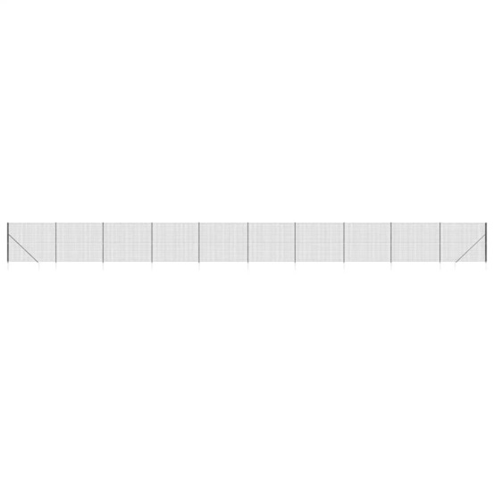 Clôture en treillis métallique et ancrage anthracite 2x25 m