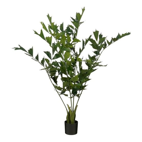 Mica decorations palmier queue-de-poisson plante artificielle en pot - h150 x ø100 cm - vert