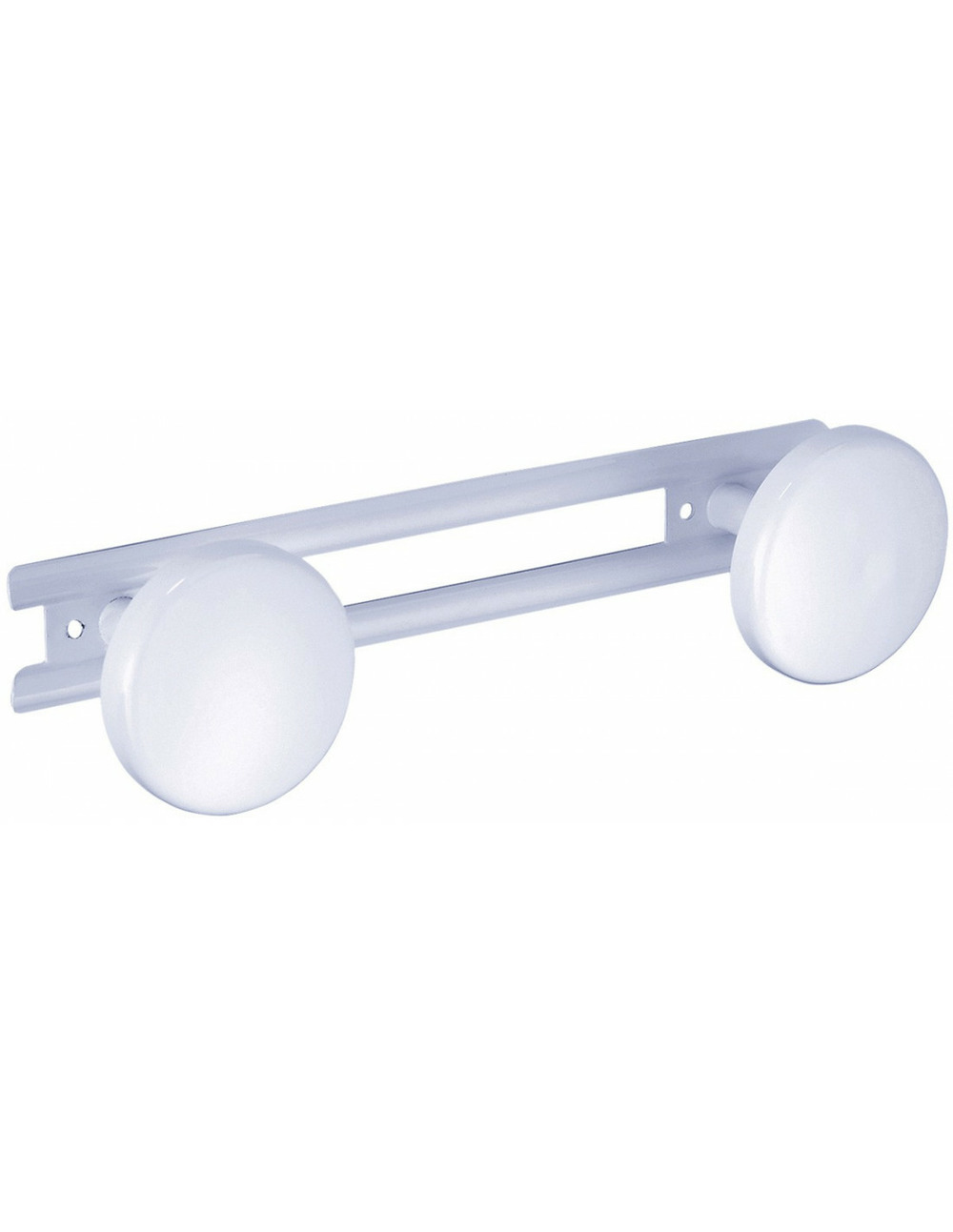 Porte-manteau métallique bg laqué blanc 2 têtes 24,5