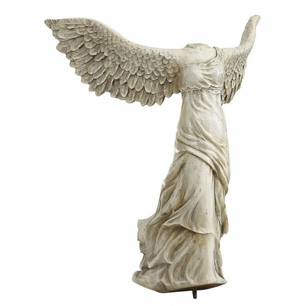 Statue silhouette ailée à visser résine blanc - chic interior's