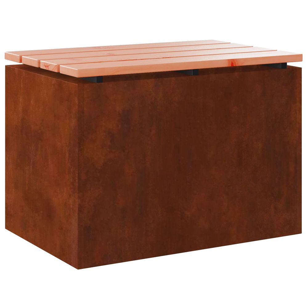 Banc de jardin 1 -seater 60 x 40 x 43 cm rouillé rectangulaire