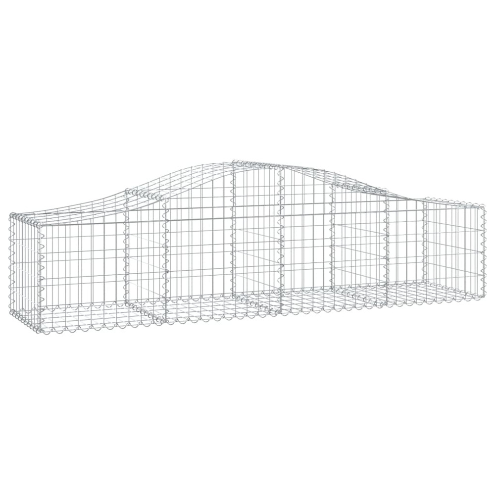 Panier de gabions arqué 200x50x40/60 cm fer galvanisé