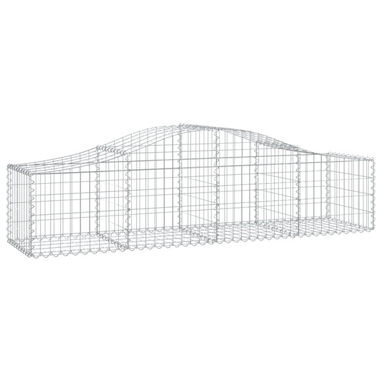 Panier de gabions arqué 200x50x40/60 cm fer galvanisé