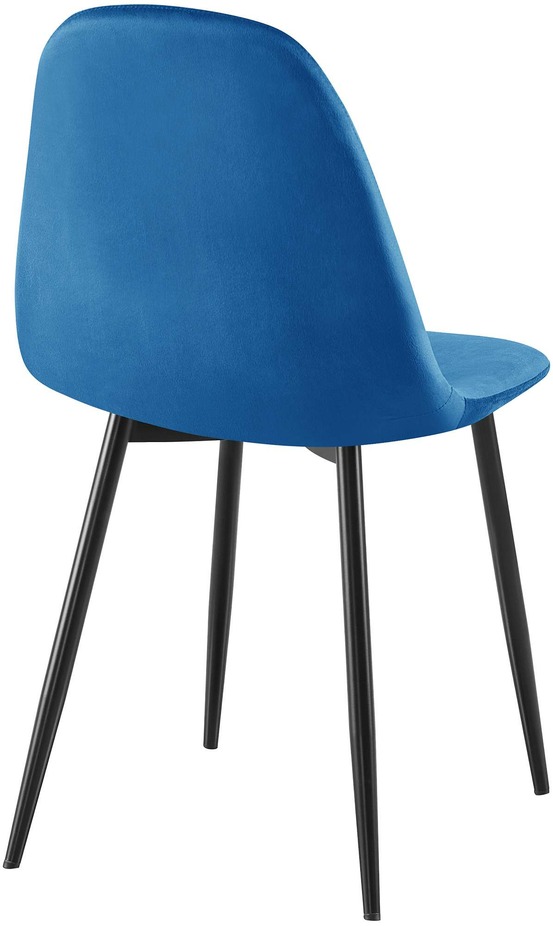 Lot de 4 chaises de salle à manger en velours napier