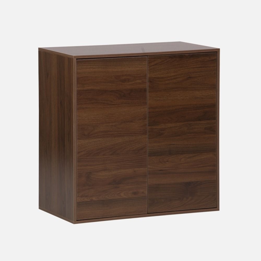 Module de rangement décor bois 2 portes l 70 x p 35 x h 70 cm - kompo