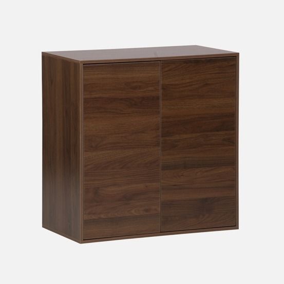 Module de rangement décor bois 2 portes l 70 x p 35 x h 70 cm - kompo